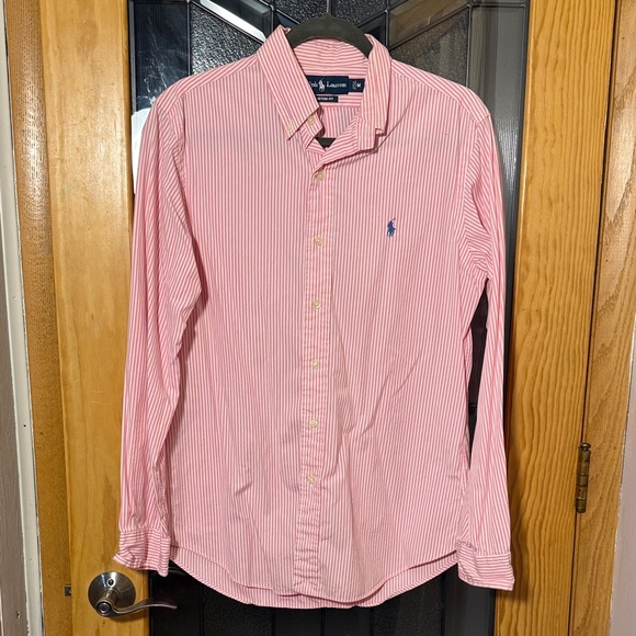 Ralph Lauren Other - Ralph Lauren Men's Pink and White Striped Shirt